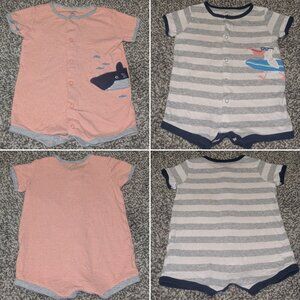 SET OF 2 Carter's baby boy's rompers, 3-6 mos